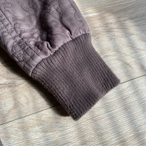 Y2K Billabong women’s fall / winter coat chocolate quilted faux fur collar - Picture 5 of 11